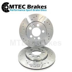 Audi A6 Avant 3.0TDi Quattro 245bhp 11-15 Front Brake Discs Pads Drilled Grooved