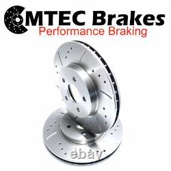 Audi A6 Avant 3.0TDi Quattro 245bhp 11-15 Front Brake Discs Pads Drilled Grooved