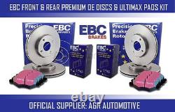 Ebc Front + Rear Discs And Pads For Audi A6 Quattro Avant 2.0 140 Bhp 1994-98