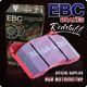 Ebc Redstuff Front Pads Dp32150c For Audi A3 Quattro 8v 1.8 Turbo 180 Bhp 2012