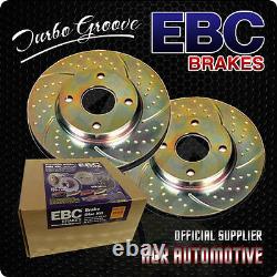 Ebc Turbo Groove Front Discs Gd602 For Audi A6 Quattro 2.5 Td 140 Bhp 1995-98
