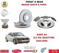 FOR AUDI A4 3.2 FSI QUATTRO 250Bhp 2004-2008 NEW FRONT & REAR BRAKE PADS & DISCS