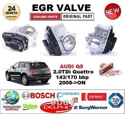 FOR AUDI Q5 2.0TDi Quattro 143/170 bhp 2008-ON Electric EGR VALVE 5PIN OVAL PLUG