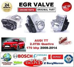 FOR AUDI TT 2.0TDi Quattro 170 bhp 2008-2014 Electric EGR VALVE 5PIN OVAL PLUG