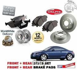 For Audi Tt 1.8 Quattro 225bhp 1999-2005 Front + Rear Brake Discs Set And Pads