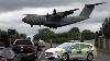 Military Police Block London Road For Large Plane