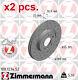 X2 Pcs Front Brake Disc Rotos X2 Pcs Set 100.1234.52 Zimmermann I